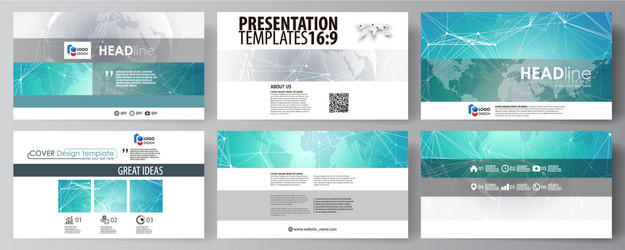 Modern Science Presentation Slides vector image