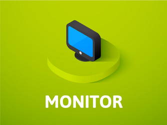 monitor isometric icon isolated on color vector image