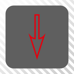 Sharp arrow down rounded square button vector