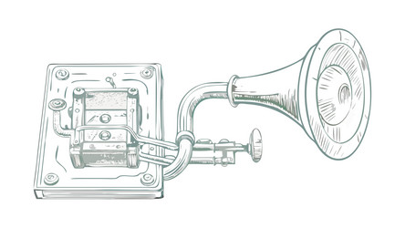 Vintage Gramophone Horn Vector Image