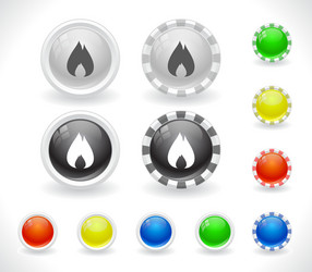 website interface buttons vector image