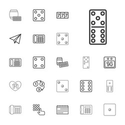 22 number icons vector