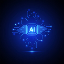 Artificial intelligence circuit line style vector