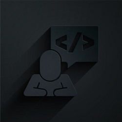paper cut web design and front end development vector image