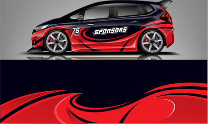Racing Stripe Car Wrap Vector Image
