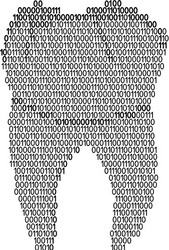 Tooth human root single abstract schematic from vector