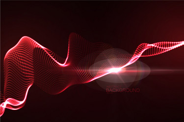 3d illuminated neon digital wave vector