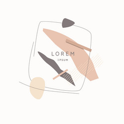 a composition with abstract elements in popular vector image