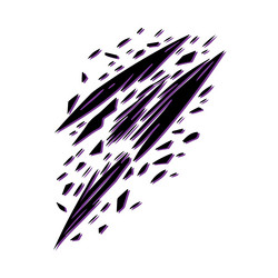 abstract torn scratch texture concept of damage vector image