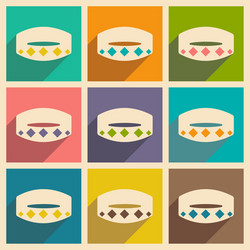 flat with shadow concept and mobile application vector image