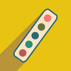 flat with shadow icon and mobile application vector image
