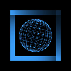 mesh polygonal background scope of lines and dots vector