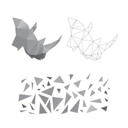 polygonal puzzle game constructor from triangles vector image