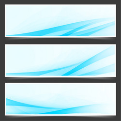 Blue unique abstract wave swoosh header vector