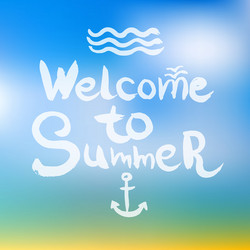 Creative graphic for summer watercolor vector