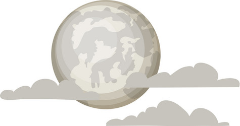 Full moon on white background Royalty Free Vector Image