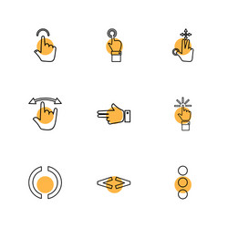 hands pointer arrows directions eps icons set vector image