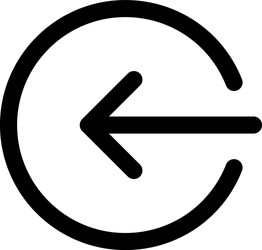 left exit direction as digital backward navigation vector image