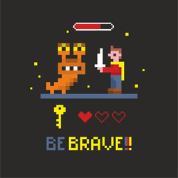 Old computer game vector
