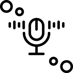 speech recognition linear style icon design vector image