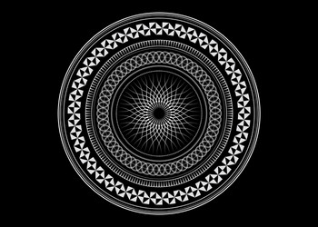 art mandala sacred geometry symbol elements vector