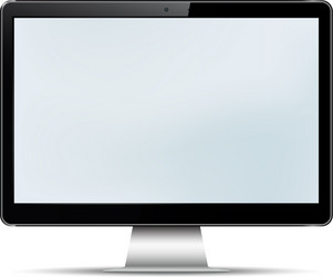 Blank computer display isolated on white vector