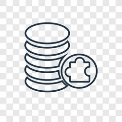 Database concept linear icon isolated vector