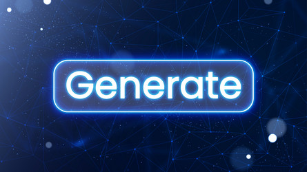 futuristic generate button ai prompt high-tech vector image