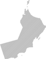 Oman map from pattern black slanted parallel vector