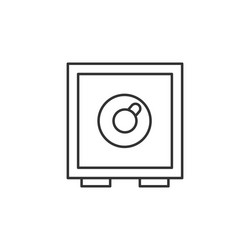 Safe security line icon simple modern flat vector