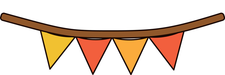 white background with colorful festoons in shape vector image