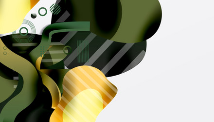 abstract liquid shapes and lines background vector image