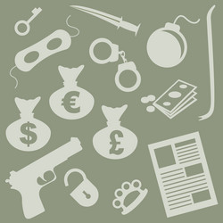 Crime & Bandit Objects vector image