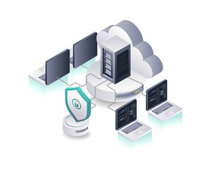 database technologies for computer network servers vector image