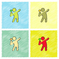 flat isometric athletics hammer throw summer vector