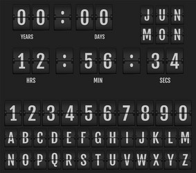 flip table clock calendar and timer vector image