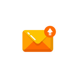 icon sent message simple flat design mail vector