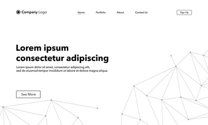 landing page abstract background website vector image