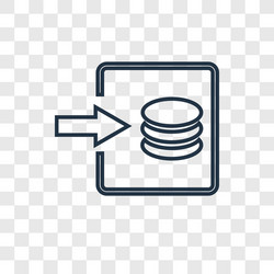Log in concept linear icon isolated vector