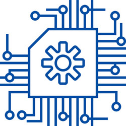 Micro schemeaiartificial intelligence line icon vector
