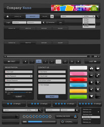 Minimalist Web UI Elements vector