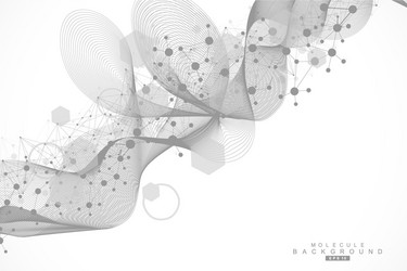 structure molecule and communication dna atom vector image