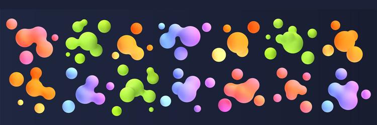 3d liquid blobs vector image