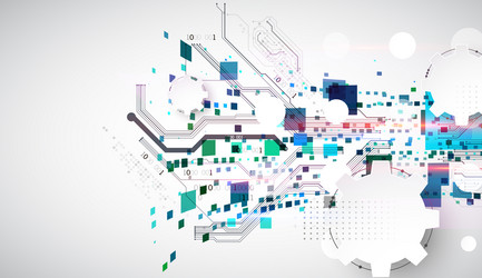 abstract technological background with squares vector image