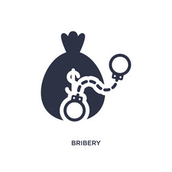 bribery icon on white background simple element vector