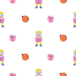 Fun bright kids seamless pattern with cute vector