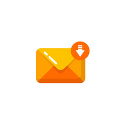 Incoming message envelope icon design email vector