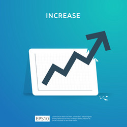 increase arrow statistic graph for business vector