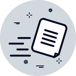 isolated data document fill block style icon vector image