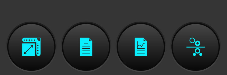 set paper size file document with graph vector image